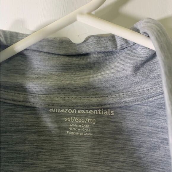 Amazon Essentials XXL Heather Grey 1/4‎ Zip Pullover - Picture 3 of 4